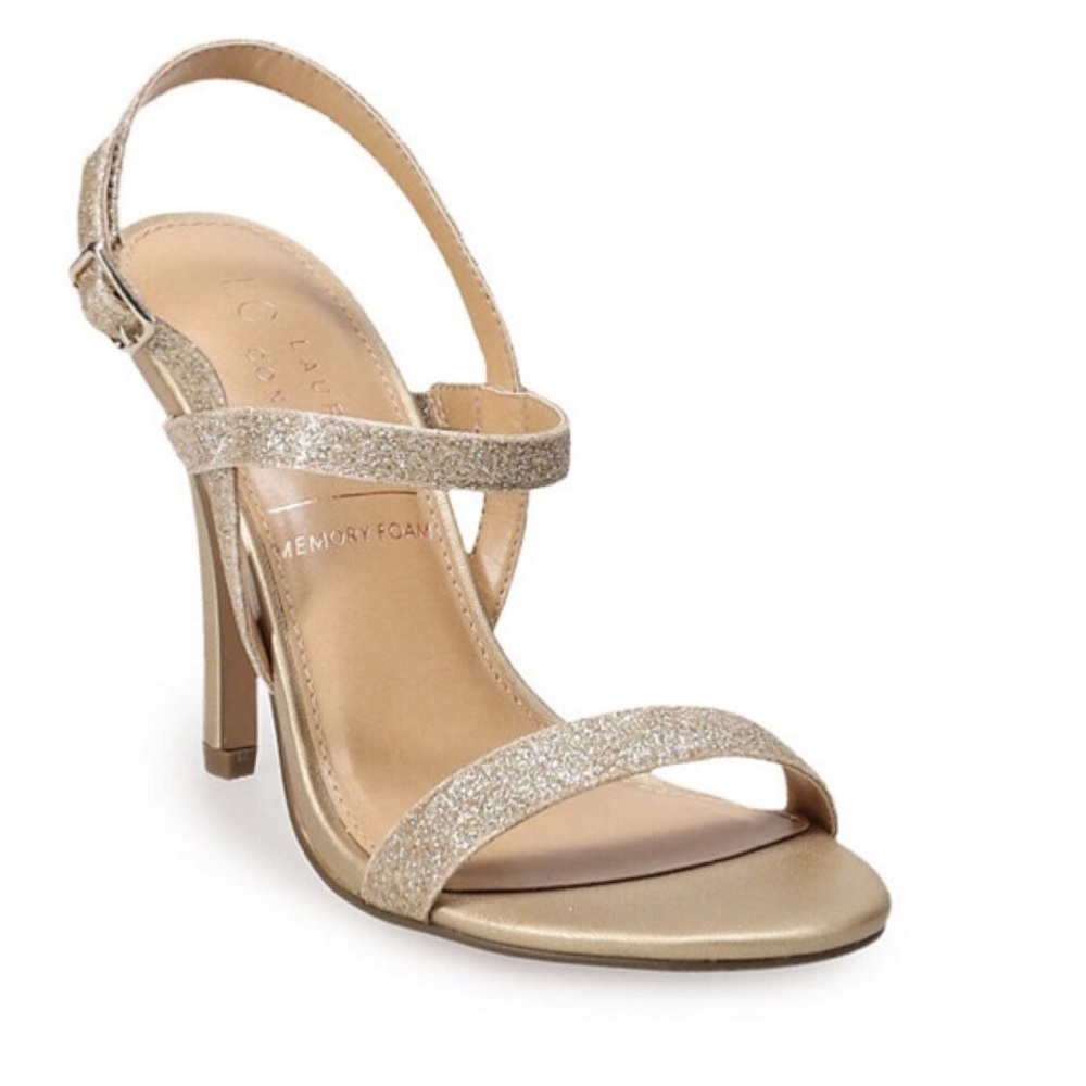 LC Lauren Conrad Hazelnuts Women’s Gold Dress Sandals